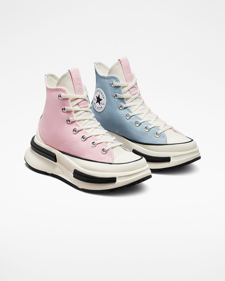 Women's Converse Run Star Legacy CX Denim & Canvas High Top Shoes Orange Pink | AU 3804EA